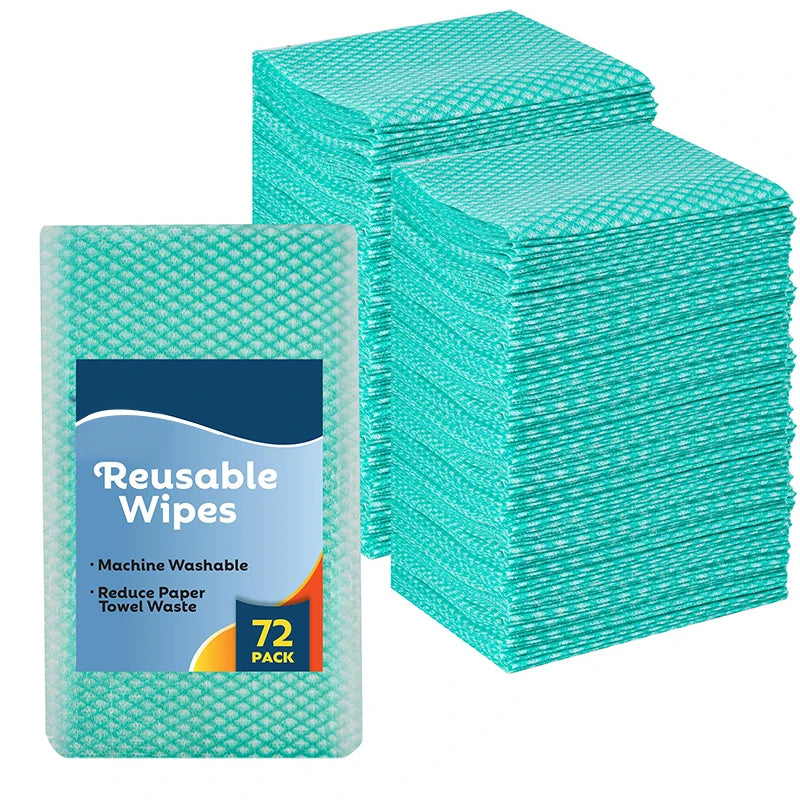 Customized Logo Biodegradable 78pc Reusable Nonwoven Fabric Disposable Dish Cloths for Washing Dishes