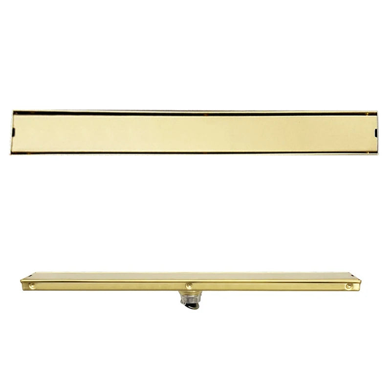 Modern Design Square Brushed Gold Invisible Eco-Friendly Easy to Clean Anti-Blocking Shower Bathroom Floor Drain 3-Year Warranty