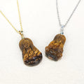 High Quality Wholesale Tiger Eye Crystal Carving Guan Yin Buddha Pendant Natural Stone Buddhism Jewelry Necklace Feng Shui Gift