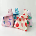 New Designer Knitted Tote Bag Mini Wrist Purse Cute Strawberry Girls Knitted Handbag