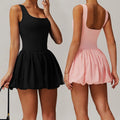 Women's Custom Logo Sportswear Set New Design Tennis Dress with Breathable Shorts for Golf & Tennis Girls