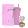 New Design 24oz 30oz Stainless Steel Insulated Tumbler Pastel Matte Iced Coffee Cup Travel Water Bottle with Lid and Straw