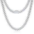 Non Tarnish Waterproof Jewelry Mens 12mm PVD Gold Plated Stainless Steel Iced Out Clasp Plain Miami Cuban Link Chain Necklace