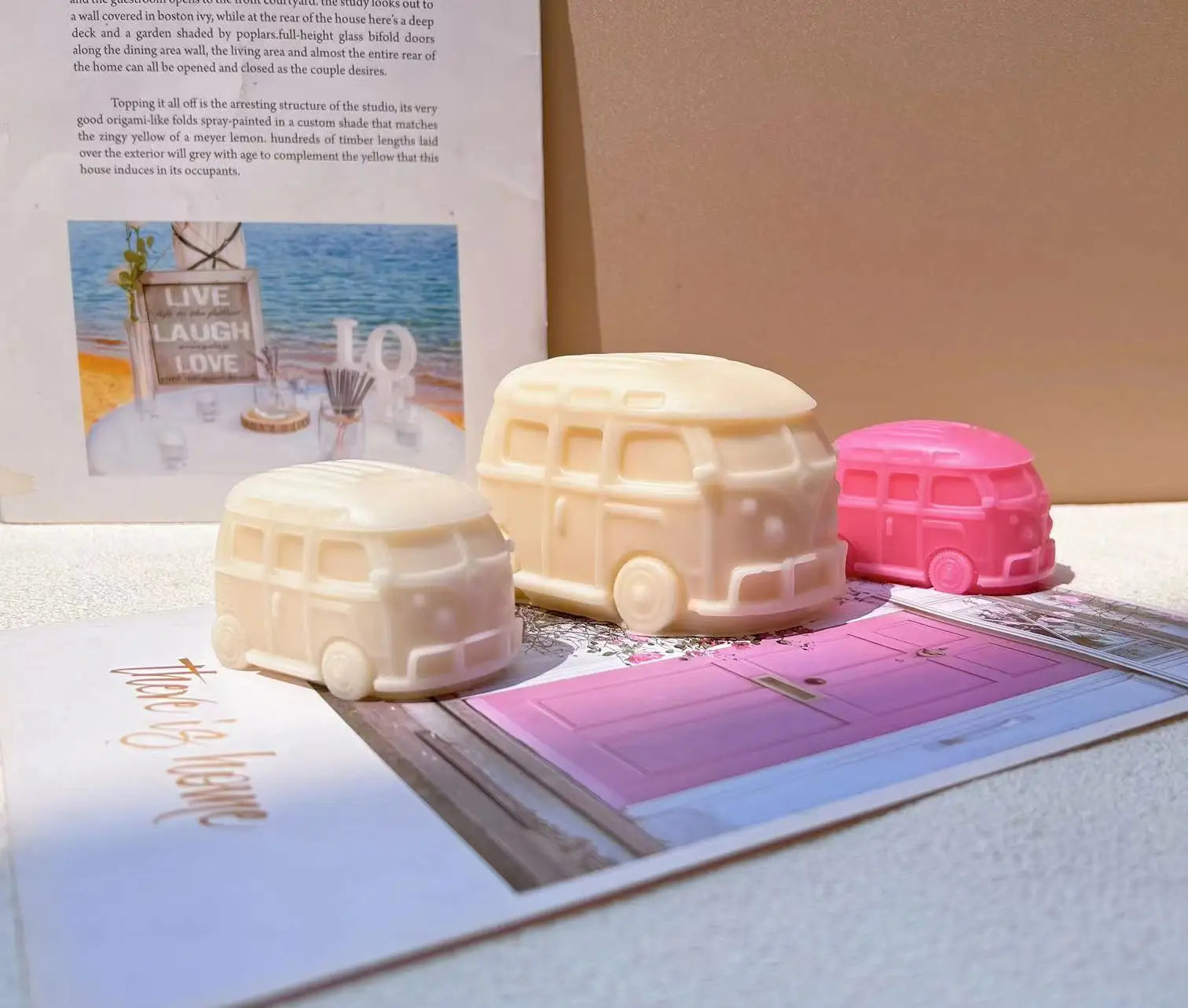 Sports Car and Bus Candle Soap Gypsum Resin Silicone Molds of Different Sizes Aromatherapy Gypsum Mold