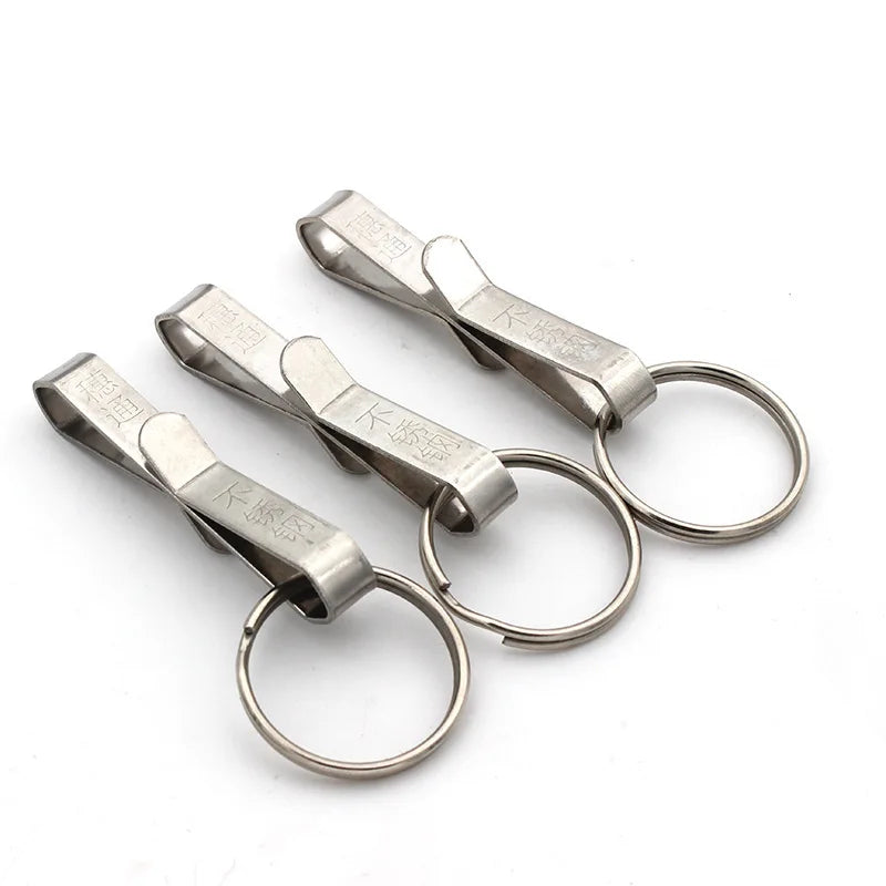 Belt Key Clip KeyChain Belt Security Metal Key Hook for Car Key Chains with Split Ring Belt Clip Waist Hanging Keychain Holder