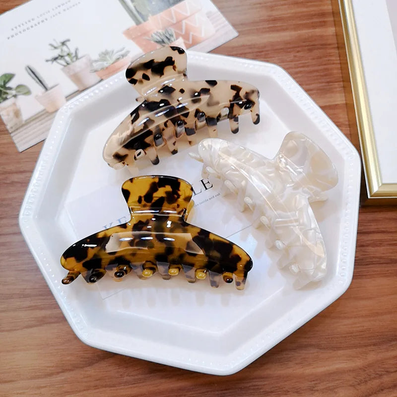 China Autumn New for Women Acetate Exquisite Colorful Environmental Friendly Geometric Fashion Hair Claw Clips Accessories