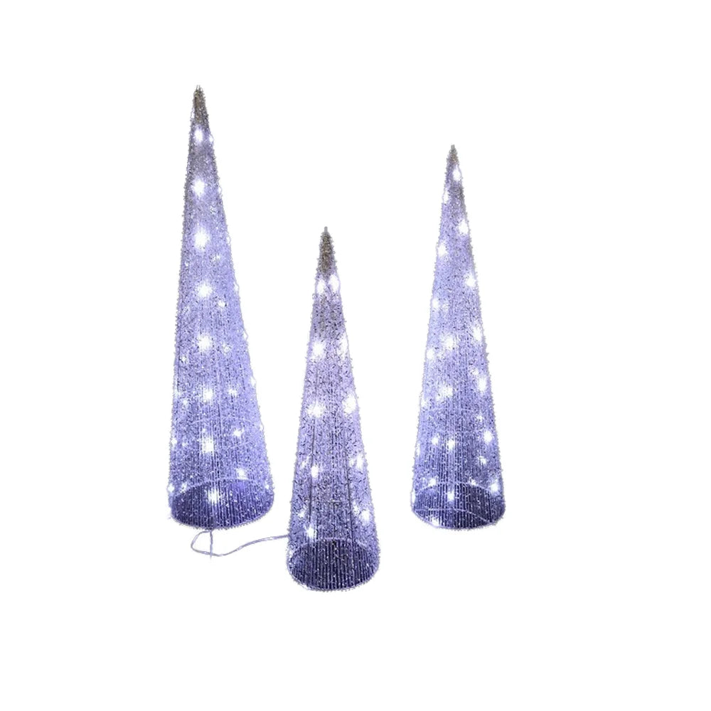 220V LED Christmas Cone Tree Motif Lights for Indoor and Outdoor Holiday Decorations Direct From Factory