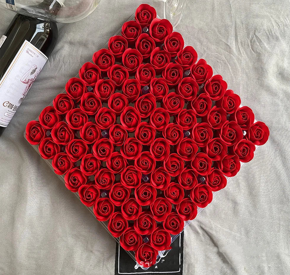 L880 Hot Selling Christmas Newborn Mothers Day Gift Wedding Valentine's Day Gifts Head Soap Rose Flower with Stem