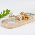 HZX Customized High End Hotel Shop Oval Shape Marble Tray Serving Tray