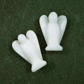 Huiying Gemstone Carved Angel Natural Crystal 2 Inch White Jade Animal Carvings Crafts