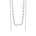 Hip Hop Sexy Stainless Steel Double Layer Adjustable Irregular Geometric Long Tassel Oval Chain Necklace for Unisex Party Wear