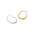 Wuqie Ins Style 18K Gold Plated Minimalist Earring 925 Sterling Silver U Shape Circle Stud Earrings