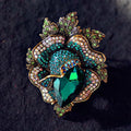 For Jachon High-End Crystal Corsage Brooch Women's Simple Atmosphere Alloy Pin Decoration for Gifts Parties Weddings Engagements