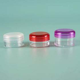 Custom Printed Logo Cosmetic Eye Cream Packaging Jar 5g Plastic Cap Skin Care Face Mask Eye Shadow Multiple 3g 10g 15g 20g