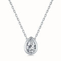 S925 Sterling Silver Droplet Shape Zircon Light Luxury Japanese and Korean Simplicity Chain for Women Necklaces With Names