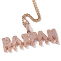 Personality Custom Diy Ice Out Pendant Letter Initial Water Drop Name Pendant