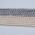 Wholesale 6-7mm Natural White Grey Round Pearl Stand for Real Pearl Necklace