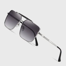 LBAshades 8552 Polarized Sunglasses Men Driving Sunglasses Fashionable Metal Double Bridge square Frame Sunglasses Wholesale