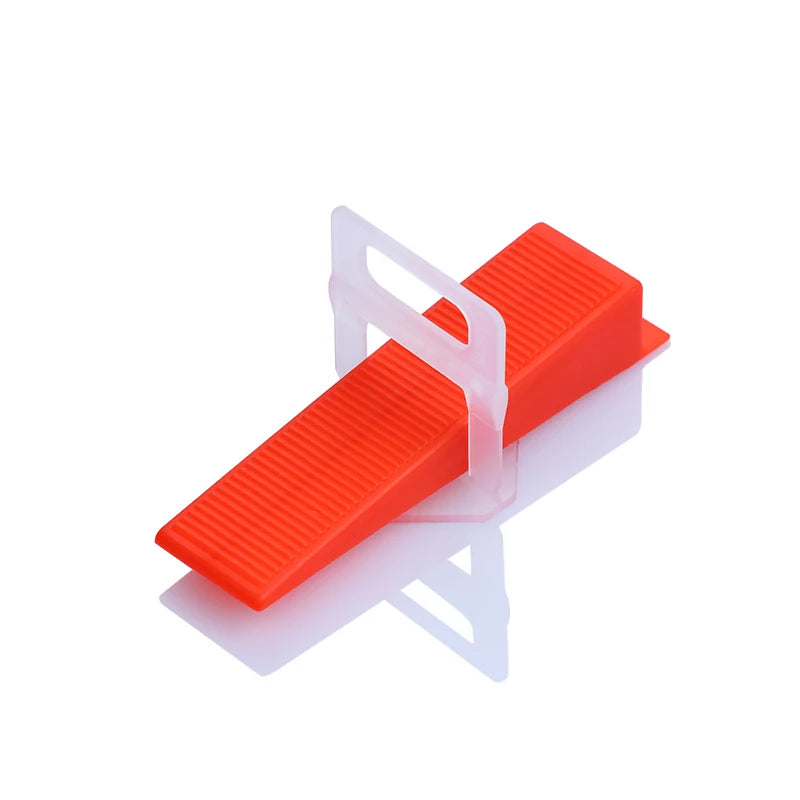 Thick Tiles Leveler Spacers Tile Leveling System Orange Wedges 100pcs and Strong Clips 100 PCS 0.5 mm
