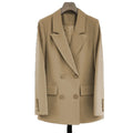 S-3XL  Versatile Suit Jacket New Design Style Solid Color Top Temperament Double Breasted Casual Small Suit