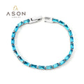 Ason Fashion Stainless Steel 18k Gold Plated Zircon Tennis Bracelets Jewelry Designer Bracelet Women Charms for Bracelet Making