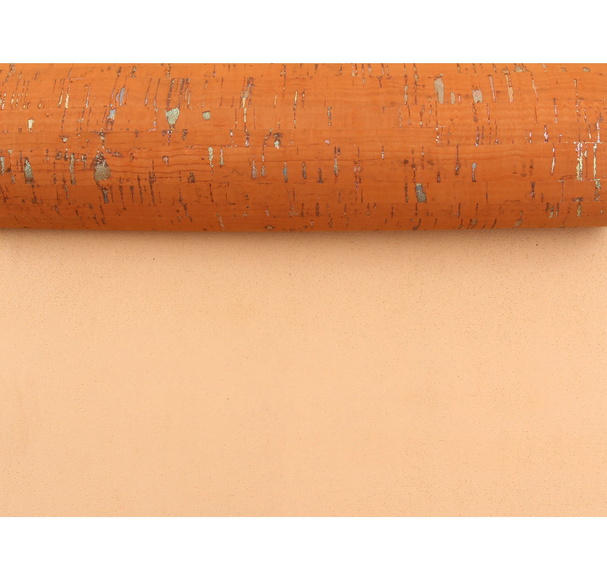 INFOCORK 45x30cm Cork Fabric Leather Sheet - Faux Leather Base Metallic Foil for Wall Decor & Upholstery Fabric | Stylish
