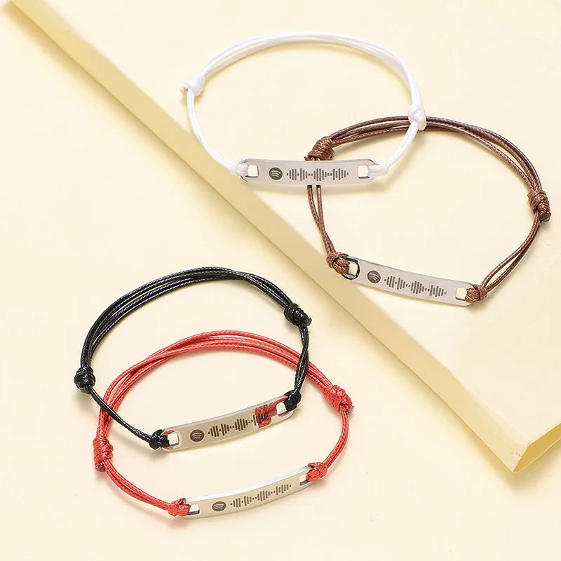 Engraving logo Bracelet Stainless Steel Silver 18k Gold Rectangular Personalized ID Stamping Blank bar Charm Couple Bracelets