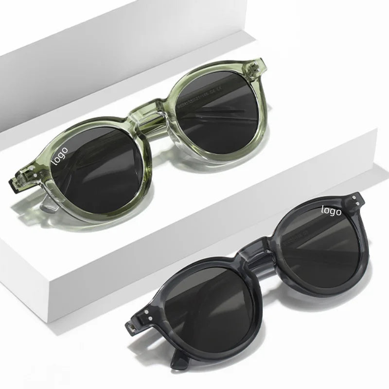 Classic Brand Ready Stock CP Pin Core UV400 Protection Manufacturer Trendy TR90 Metal Core Polarized Round Sunglasses