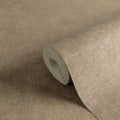 Made in Germany - Solid Wallpaper rolls Brown - Non Woven Vinyl - Modern Factory Wallpaper Textile Structure - 1005 x 053 m