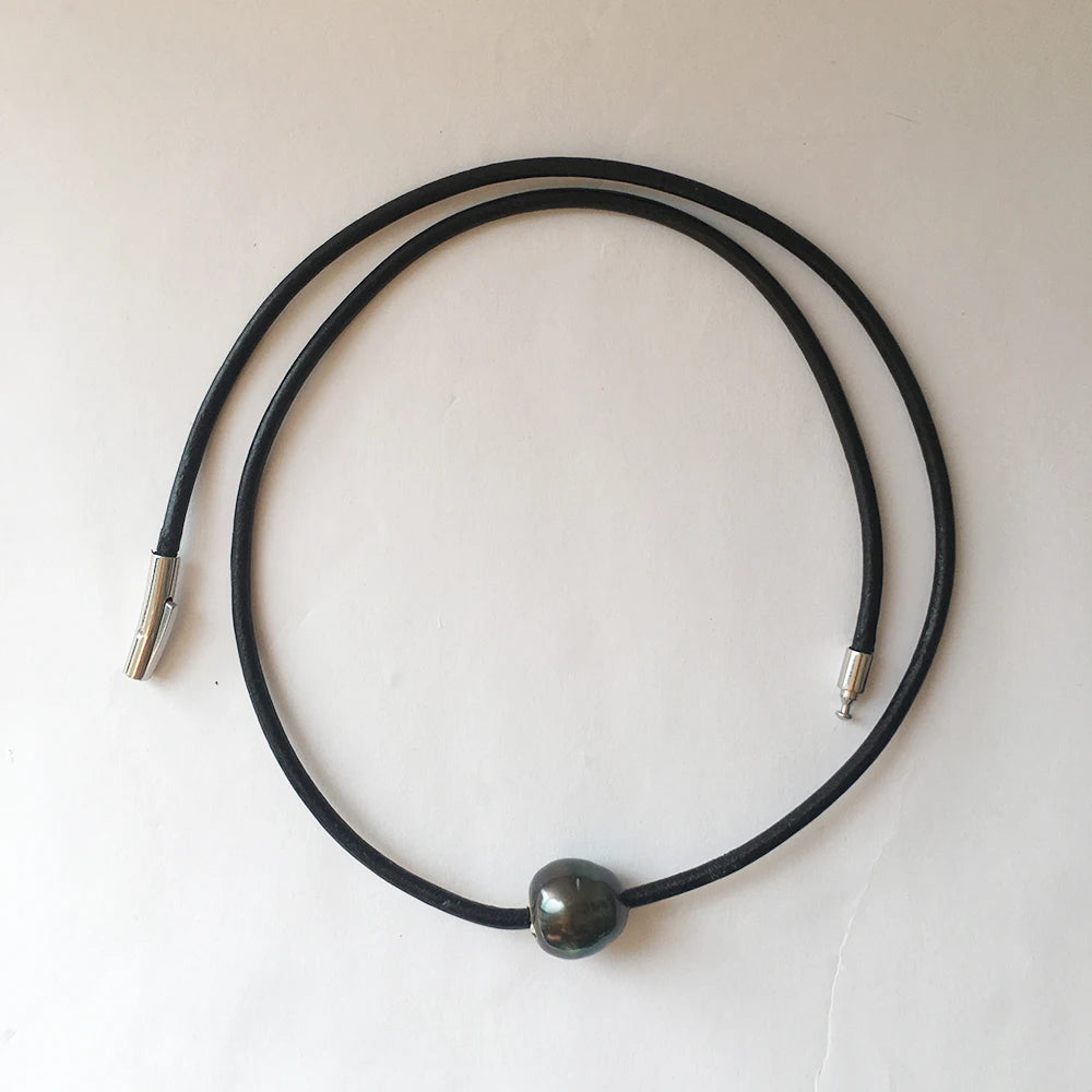 15-20 cm Leather Bracelet Nature Tahitian PEARL NECKLACE PEARL Bracelet 11-14 mm Baroque Natural Pearl