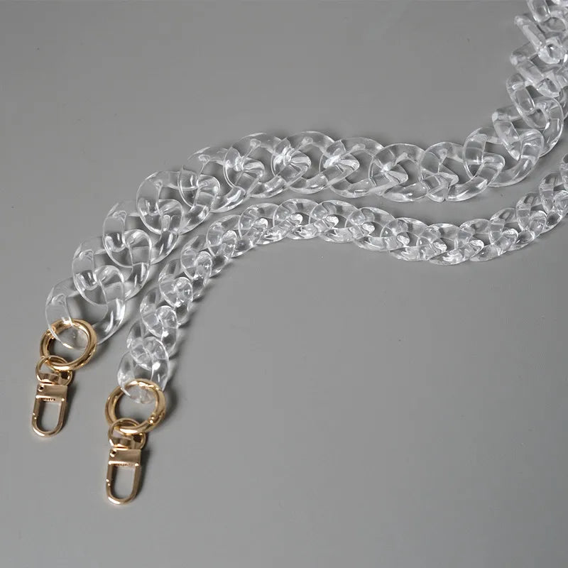 Meetee B-C175 40/60/80/120cm Plastic Chains Resin Transparent Decorative Acrylic Chain Acrylic One-Shoulder Crossbody Bag Chain
