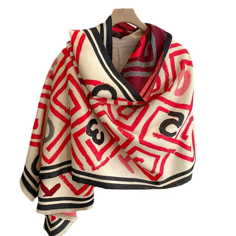 Fashion Women Warm Winter Knitted Stripe Scarf Korean Style Soft Thick Bufanda Neckerchief Echarpe Cashmere Scarf