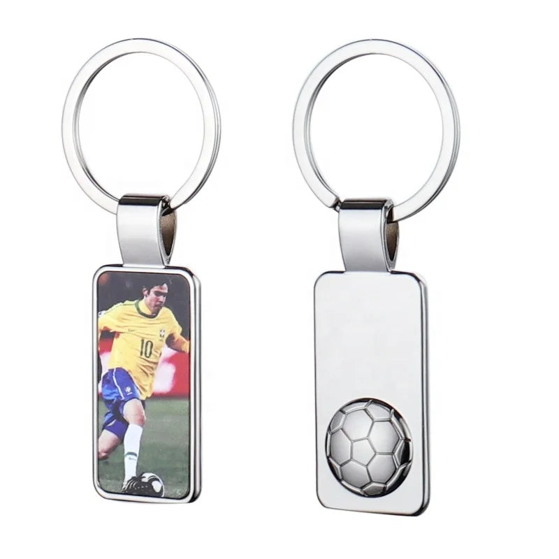 Customization Football Soccer Keychain Promotion Sublimation Blank Custom Metal Keychain