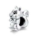 Factory Cute Squirrel Charms 925 Sterling Silver Animal Beads Fit Original Bracelet Necklace Pendant Lovely Jewelry Gift BSC338