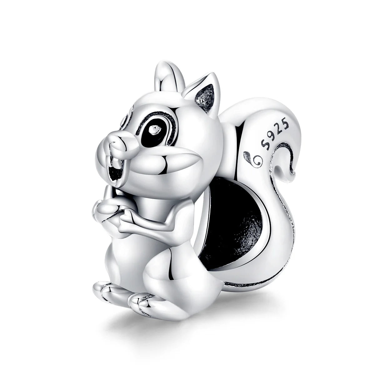 Factory Cute Squirrel Charms 925 Sterling Silver Animal Beads Fit Original Bracelet Necklace Pendant Lovely Jewelry Gift BSC338