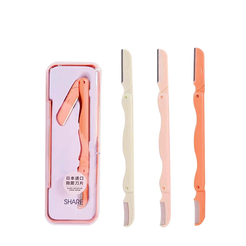 SBelle Eco-Friendly Eyebrow Trimmer Wonderful New Mold with Sharp Knife and Comb Customized Packing for Makeup Cosmetic Tool