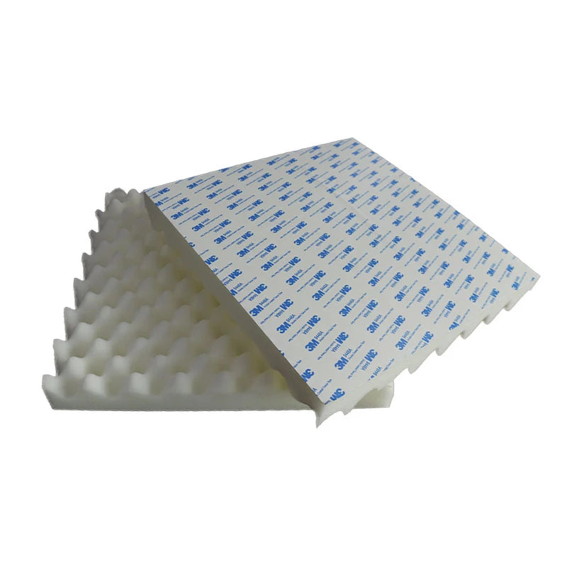 Customized Self-Adhesive White Acoustic Foam Wave Design 50x50x3cm Non-Fire Retardant with 15-35kg Density Packed in Cartons