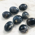 Hot Sale High Quality Polished  Agate Palm Stone Black Sardonyx Palm Stone for Healing