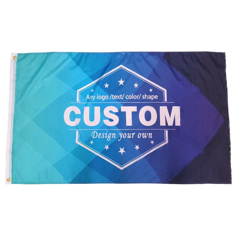 Qiyang China Factories Wholesale 3x5ft Double Sided Printed Flag Outdoor 3x5 Custom Flag