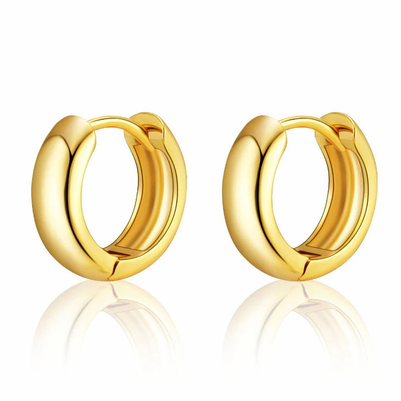 Fine Jewellery Classics 18ct Yellow-Gold Fashion Hoop Earrings for High Polished Quality