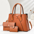 2025 New Designer Women's Preppy Style Tote Purse Ladies' Shoulder Bag Chain Decoration PU  Zipper Closure Portable Handbag