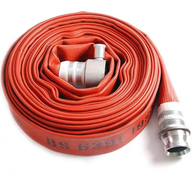 XHYXFire 2.5inch Durable Rubber Coated Flexible Layflat Fire Hydrant Firefighting Hose High Pressure