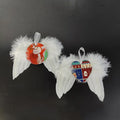 Double Sided Christmas Tree Decoration Sublimation Angel Wing Ornaments