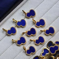 Gold Plated Natural High Quality 19*15mm Lapis Lazuli hulu Charm Pendant for Crystal Healing