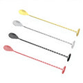 Cheerfast 11 Inches Stainless Steel Metal Silver Mixing Spoon Spiral Pattern Long Handle Stirring All Liquids Bar Cocktail Spoon