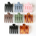 2025 Wholesale New Design Trendy Korean Black pink Salon Hair Clamp Rubber Matte Paint Plastic Hair Claws Comb Hand Hair Clips