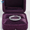 Tianyu Gems Silver Jewelry Half Eternity 925 Sterling 18k Gold Plated Engagement Moissanite Wedding Ring Band for Women