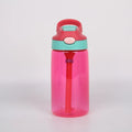 Wholesale customized 500ml christmas decoration bottle plastic drink water bottle with straw for kids