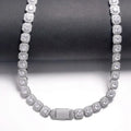 Moissanite  925 Sterling Silver 10mm 12mm Trendy Hip Hop Jewelry Iced Out Rock Candy Tennis Diamond Necklace Tennis Bracelet