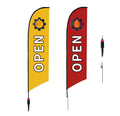 Promotional Flags Banners with logo Custom Print Double Sided Outdoor Beach Flag logo 2.5 Feet Swooper Feather Flags